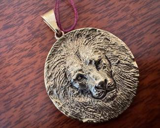 18K Gold Lion Pendant
