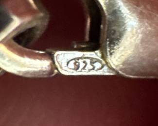 Sterling Silver with Leather Band Bracelet