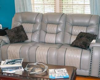Leather super comfy power sofa