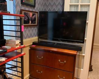 Lateral File Cabinet, TV