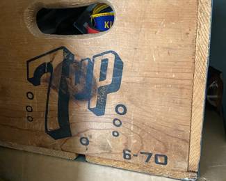 7up wooden crate box