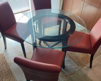 Glass dining set