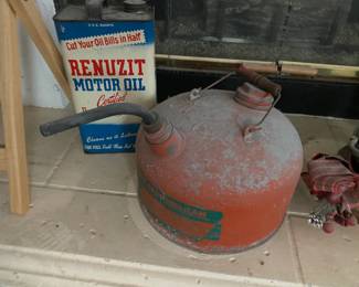 Vintage oil cans