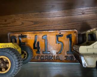 Vintage license plate