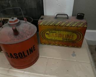 Vintage gas cans