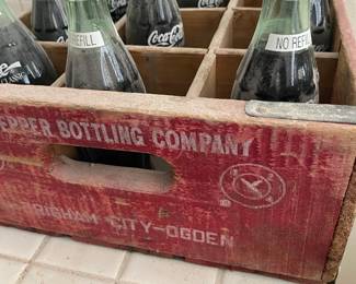 Coca cola crate & bottle collectibles