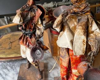Antique paper figurines