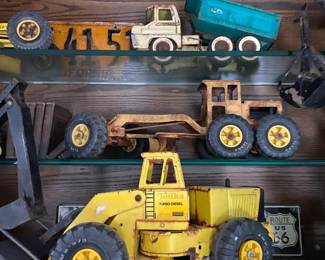 Vintage toy tractors