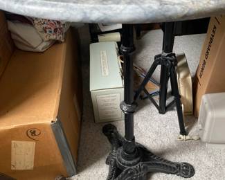 Vintage cast iron end table