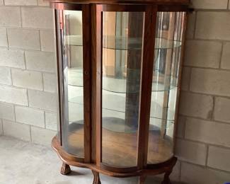 Double Bow Front display cabinet