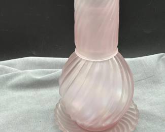Frosted pink bedside set