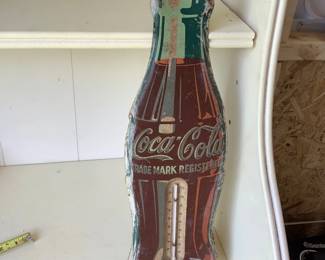 Coca Cola tin thermometer