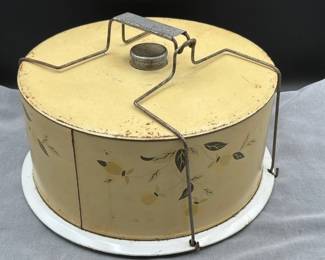 1950s Autumn Leaf Tin Cake Safe