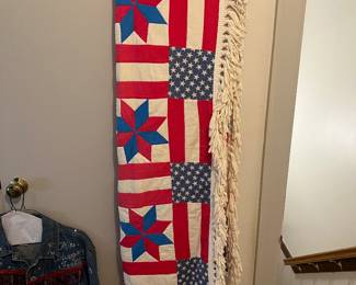Antique quilt ready for the 4th