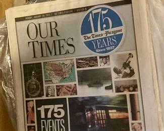 Lots of vintage newspapers of special events