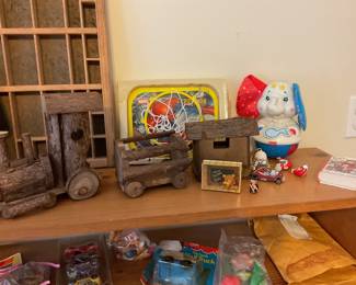 Log train , toys vintage