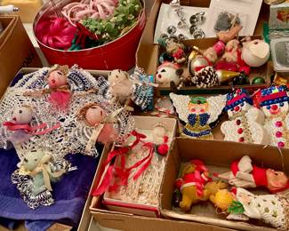 Fun vintage hand made ornaments