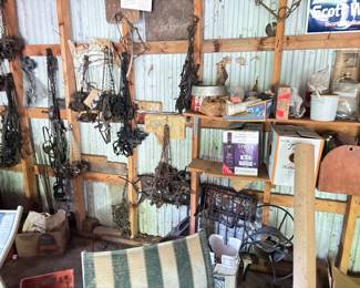 HUNDREDS of Antique Small Game Iron Traps