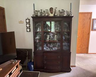 Curio Hutch FULL of Collectibles and Decor