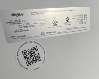 $350 -- Black Whirlpool Frig MFG 2022