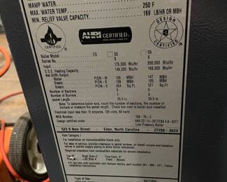 $4,250 -- Weil-McLean MFG 2023 EG-50 Series 6 natural gas steam boiler system -- still active so can be tested