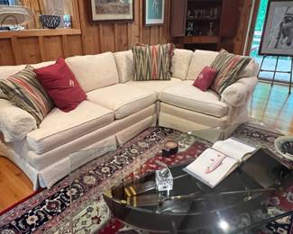White sectional sofa 