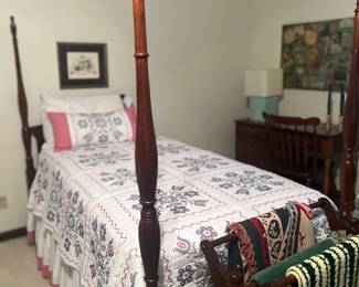 Vintage handmade cross stitch quilt 