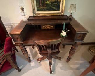 Early walnut ladies  desk 