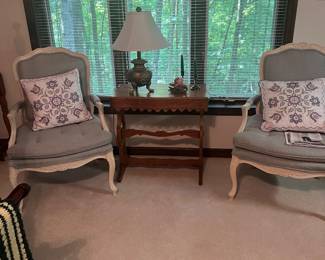 Pair French chairs 