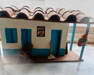 uban Folk Art, Cuban House Diorama, Miniature House, Handmade Diorama, Caribbean Decor, Cuban Memorabilia, Rustic Farmhouse, Cultural Art, Handmade