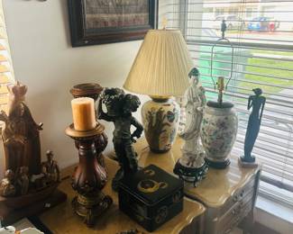 Pair of Marble-Top End Tables