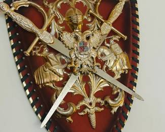 decorative medieval-style wall plaque f