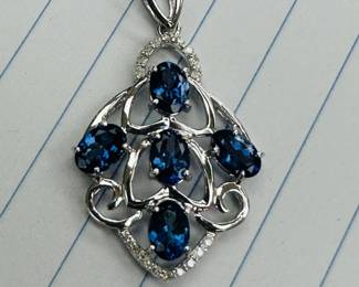 .925 silver and diamonds