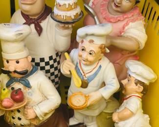 Collection of Chef Figurines, Baker Statues & Kitchen Decor