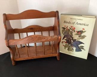 Magazine rack & bird books