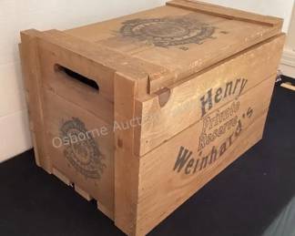 Henry Weinhard's wood crate