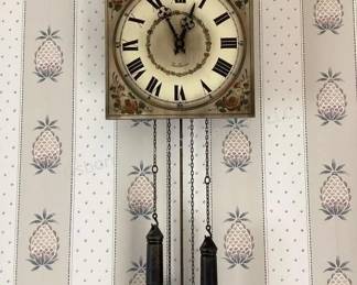 Vintage hand painted clock