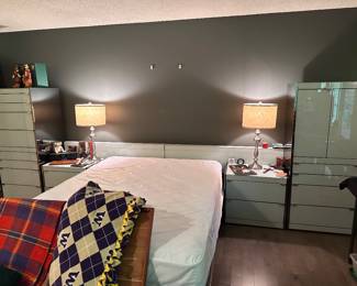 Ello by OB Solie headboard, frame and nightstands