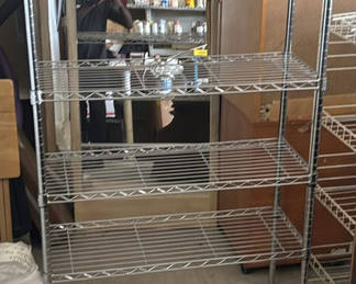 Lot 48: Metal Wire Shelving Units