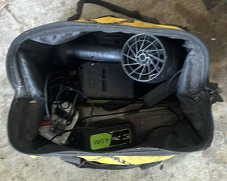 Lot 103: Cordless Power Tools, Batteries, Chargers, and Tool Bag