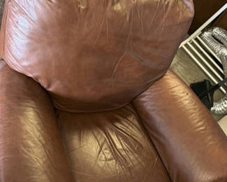 Lot 13: Brown Leather Armchair