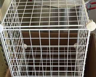 Lot 43: White Wire Storage Cube Panels