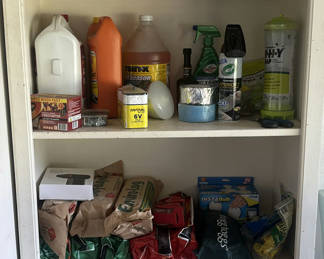 Lot 100: Assorted Household Cleaning, Automotive, and Pest Control Supplies