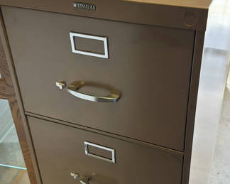 Lot 11: Anderson Hickory Four-Drawer Metal Filing Cabinet