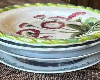 Lot 58: Assorted Decorative Ceramic Plates and Bowls