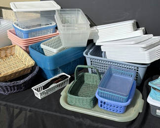 Lot 9: Assorted Storage Bins, Baskets, and Lids