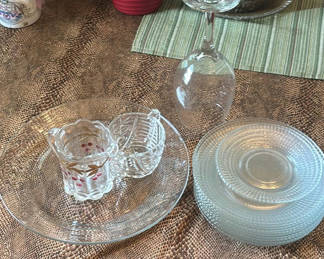 Lot 55: Assorted Clear Glass Tableware
