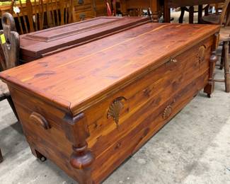 Cedar chest, Solid cedar, smells so good, clean inside, 49" w by 22" d by 21" t.