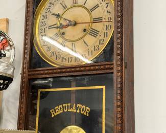 Wall Regulator clock. works.