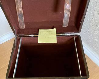 cool multi-purpose leather  box for storage or hanging file folders  